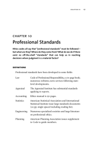 Professional Standards 10 CHAPTER