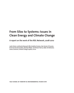 From Silos to Systems: Issues in Clean Energy and Climate Change