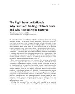 The Flight from the Rational: Why Emissions Trading Fell from Grace
