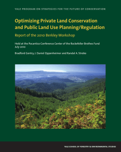 Optimizing Private Land Conservation and Public Land Use Planning/Regulation
