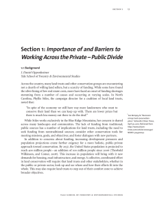 Importance of and Barriers to Section 1: J. Daniel Oppenheimer