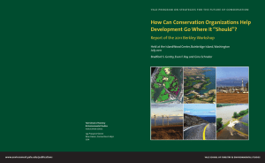 How Can Conservation Organizations Help Development Go Where It “Should”?