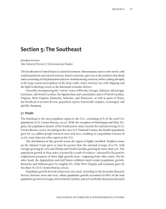 Section 5: The Southeast