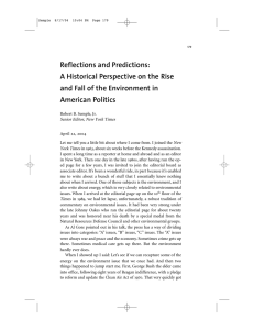 Reflections and Predictions: A Historical Perspective on the Rise American Politics