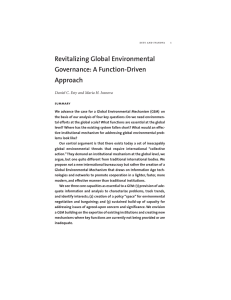 Revitalizing Global Environmental Governance: A Function-Driven Approach