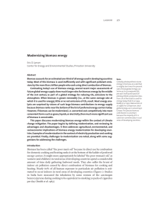 Modernizing biomass energy  271