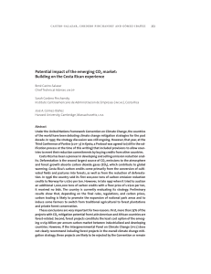Potential impact of the emerging CO market: -,    -