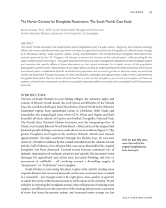 The Human Context for Everglades Restoration: The South Florida Case...  