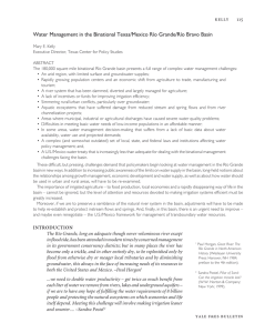 Water Management in the Binational Texas/Mexico Río Grande/Río Bravo Basin  