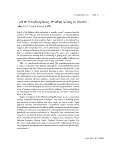 Part II: Interdisciplinary Problem Solving in Practice – 