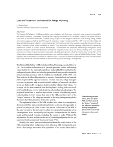 Uses and Valuation of the National Elk Refuge, Wyoming  