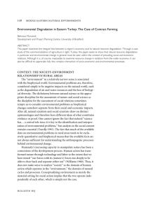 Environmental Degradation in Eastern Turkey: The Case of Contract Farming 