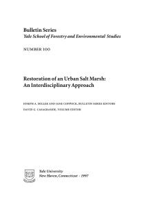 Bulletin Series Restoration of an Urban Salt Marsh: An Interdisciplinary Approach  