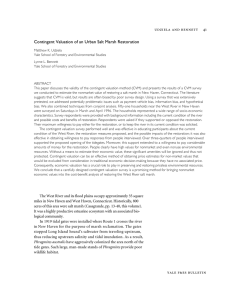 Contingent Valuation of an Urban Salt Marsh Restoration