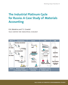 The Industrial Platinum Cycle for Russia: A Case Study of Materials Accounting