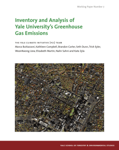 Inventory and Analysis of Yale University’s Greenhouse Gas Emissions