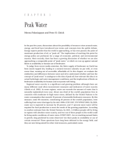 Peak Water Meena Palaniappan and Peter H. Gleick