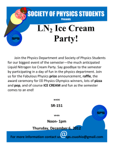 LN Ice Cream Party! SOCIETY OF PHYSICS STUDENTS