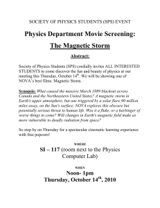 Physics Department Movie Screening: The Magnetic Storm