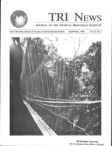 .. JOURNAL  OF THE  TROPICAL  RESOURCES INSTITUTE