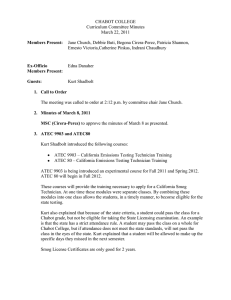 CHABOT COLLEGE Curriculum Committee Minutes March 22, 2011