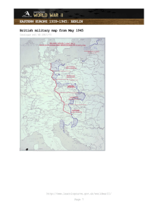 EASTERN EUROPE 1939-1945: BERLIN British military map from May 1945