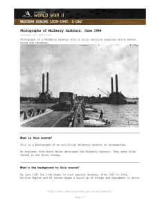 WESTERN EUROPE 1939-1945: D-DAY Photographs of Mulberry harbours, June 1944