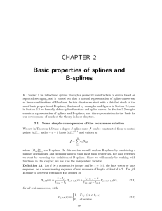CHAPTER 2 Basic properties of splines and B-splines