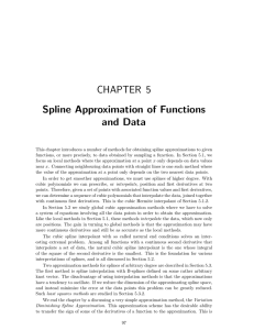 CHAPTER 5 Spline Approximation of Functions and Data