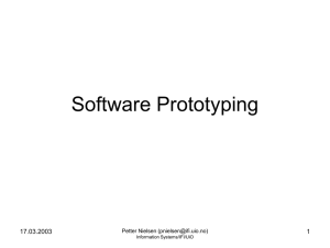 Software Prototyping 17.03.2003 1 Petter Nielsen ()