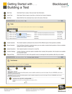 Building a Test Getting Started with . . .