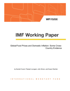 WP/15/XX Global Food Prices and Domestic Inflation: Some Cross-