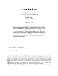 Urban land use Duranton Diego Puga University of Pennsylvania