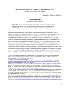 Zombie Cities  Forthcoming in the Rutgers Journal of Law and Urban Policy    Georgette Chapman Phillips* 