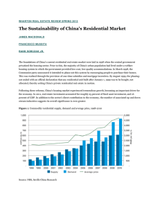 The Sustainability of China's Residential Market