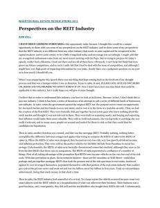 Perspectives on the REIT Industry