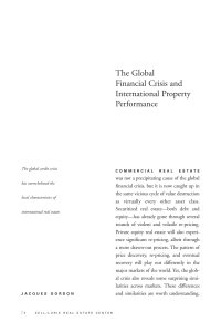 The Global Financial Crisis and International Property Performance