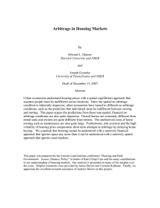 Arbitrage in Housing Markets