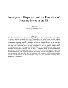Immigrants, Hispanics, and the Evolution of Housing Prices in the US