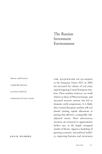 The Russian Investment Environment