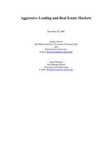 Aggressive Lending and Real Estate Markets