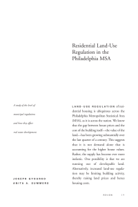 Residential Land-Use Regulation in the Philadelphia MSA