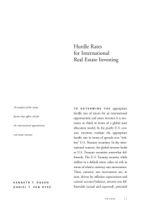 Hurdle Rates for International Real Estate Investing