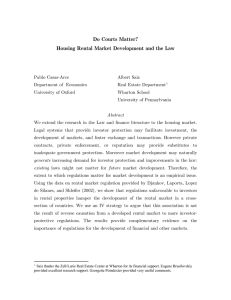 Do Courts Matter? Housing Rental Market Development and the Law