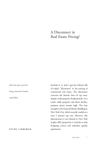 A Disconnect in Real Estate Pricing?