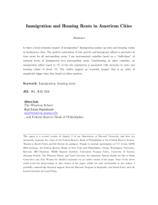 Immigration and Housing Rents in American Cities  Abstract