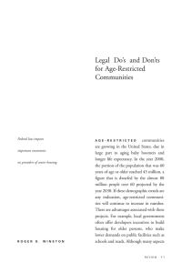Legal  Do’s  and Don’ts for Age-Restricted Communities