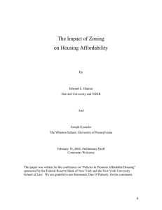 The Impact of Zoning on Housing Affordability