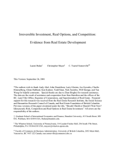 Irreversible Investment, Real Options, and Competition: Evidence from Real Estate Development