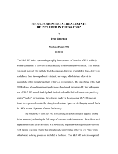 SHOULD COMMERCIAL REAL ESTATE BE INCLUDED IN THE S&amp;P 500?
